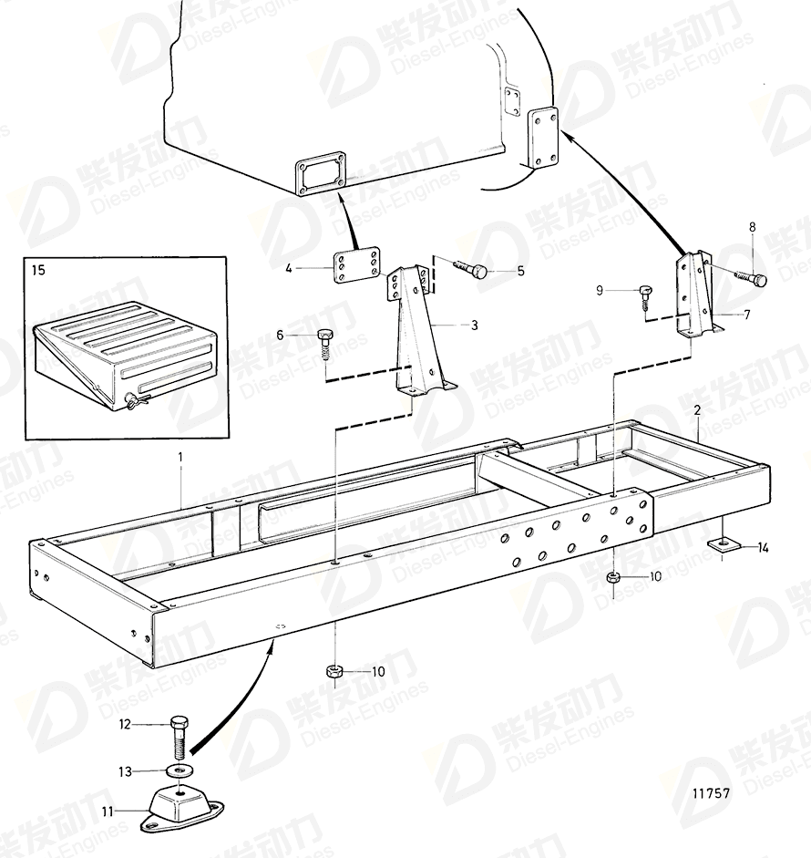 volvo penta Spacer, left 847889 Drawing volvo penta Spacer, left 847889 Drawing
